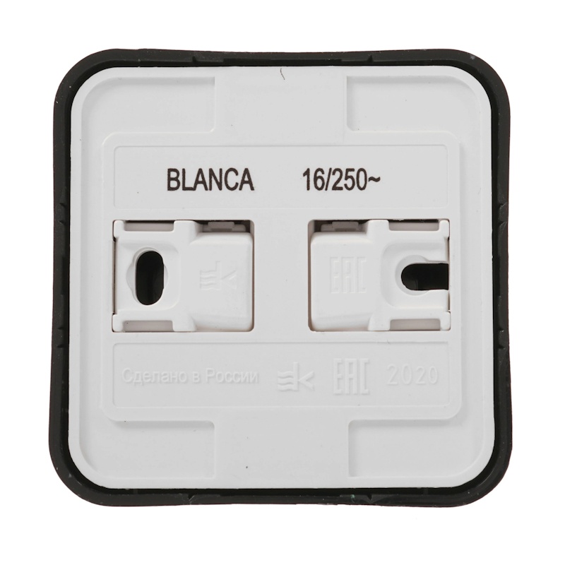 Розетка о/у Blanca BLNRA000116, 1 гнездо, б/з, антрацит