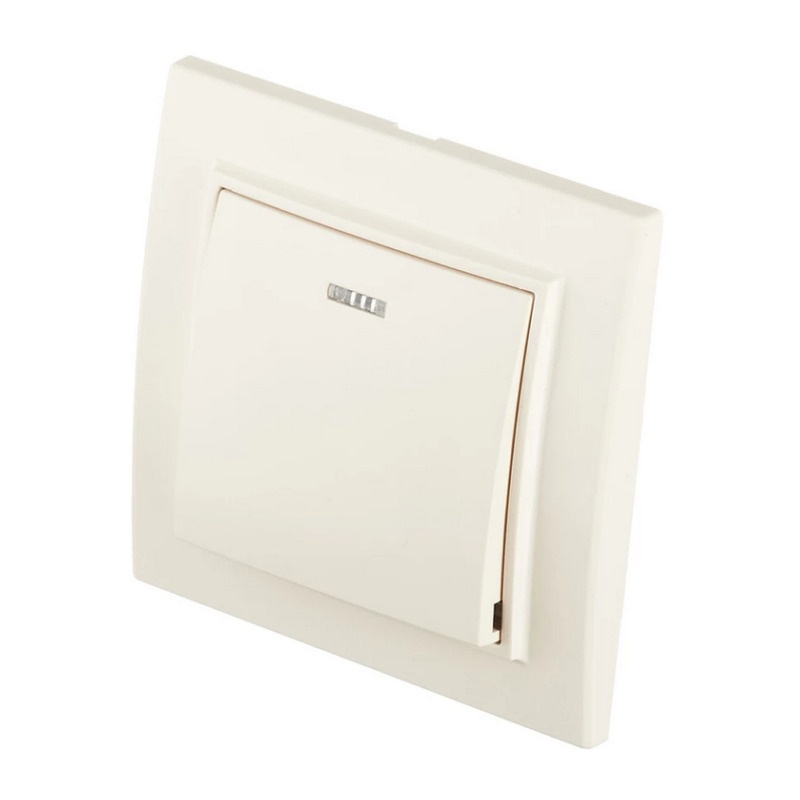 Выключатель с/у Минск ERV10-121-20, 1 клавиша, с/инд, бежевый