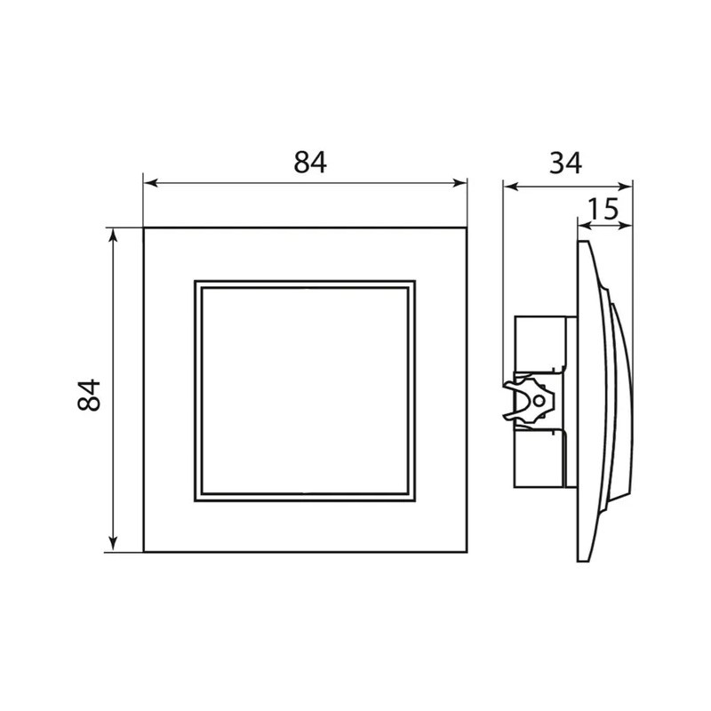 Выключатель с/у Минск ERV10-121-20, 1 клавиша, с/инд, бежевый