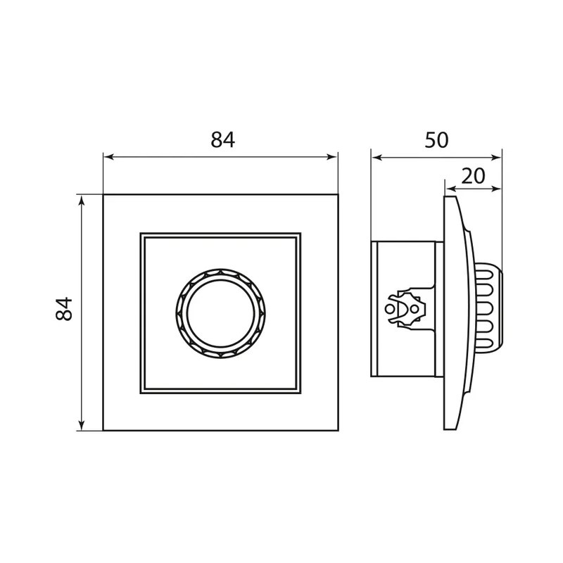Светорегулятор с/у Минск ERD06-101-10, поворотный, белый