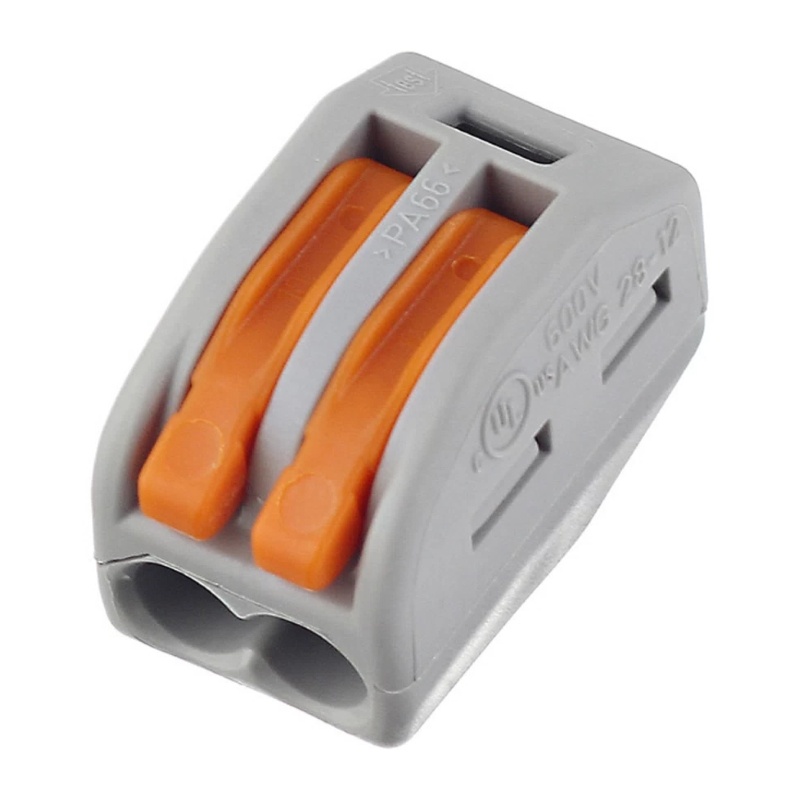 Клемма с рычажком WAGO 222-412 без пасты, 2 провода 0,08-2,5 мм2 (50 шт.)