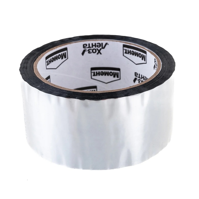 Лента клеящая хозяйственная Момент алюминиевая, 48 мм х 10 м