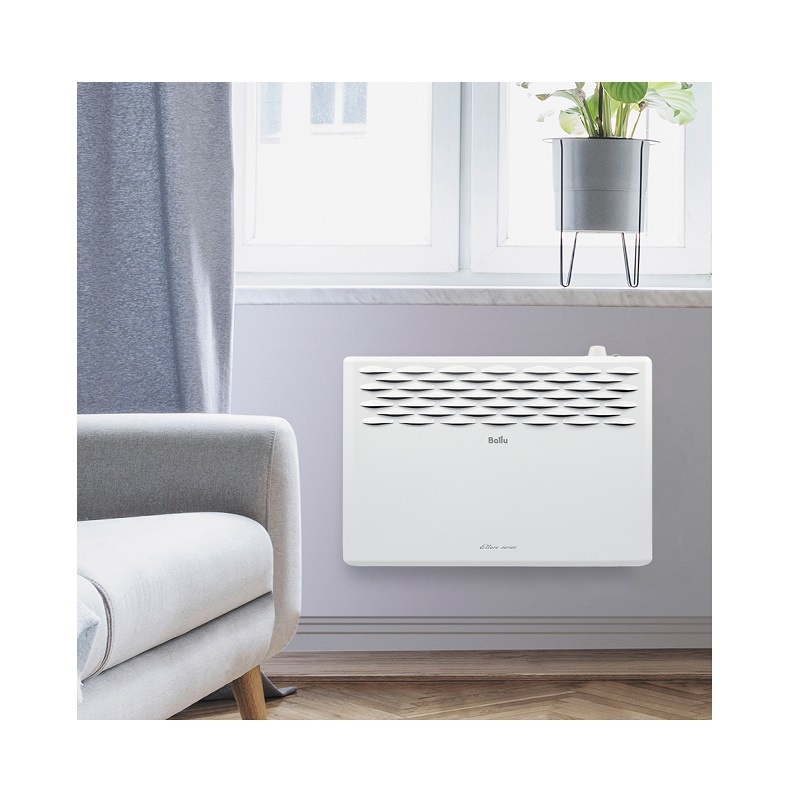 Конвекторный обогреватель Ballu, ролики/кронштейн, 1,5 кВт