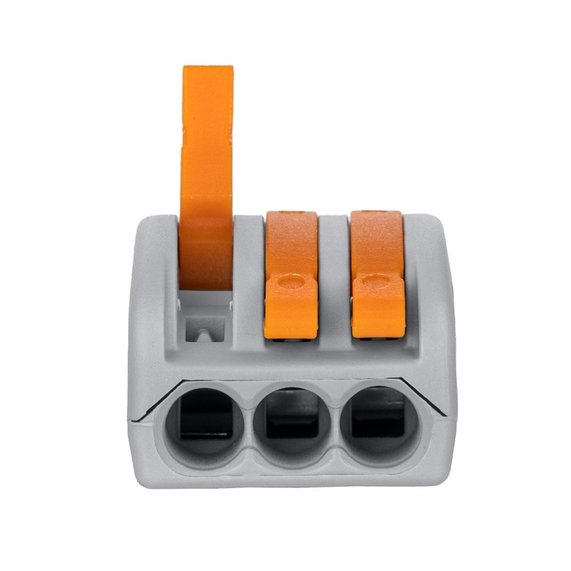 Клемма с рычажком 222-413 без пасты, 3 провода 0,1-2,5 мм2 (5 шт.)