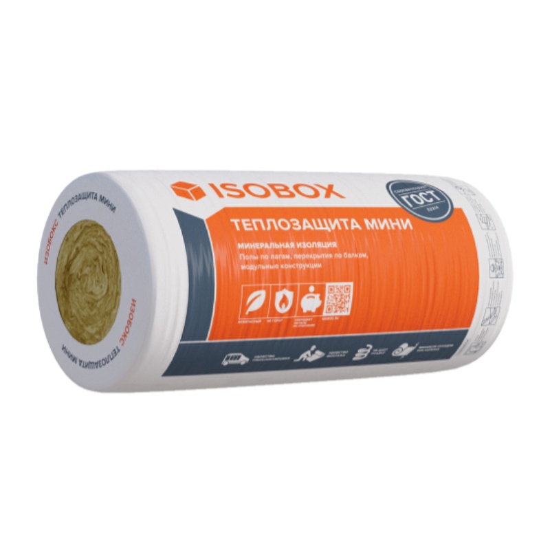 Утеплитель Isobox 44 R Теплозащита Мини 2х6560х610х50 мм, 2 шт