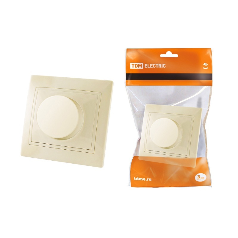 Светорегулятор с/у Таймыр SQ1814-0124, поворотный, слоновая кость