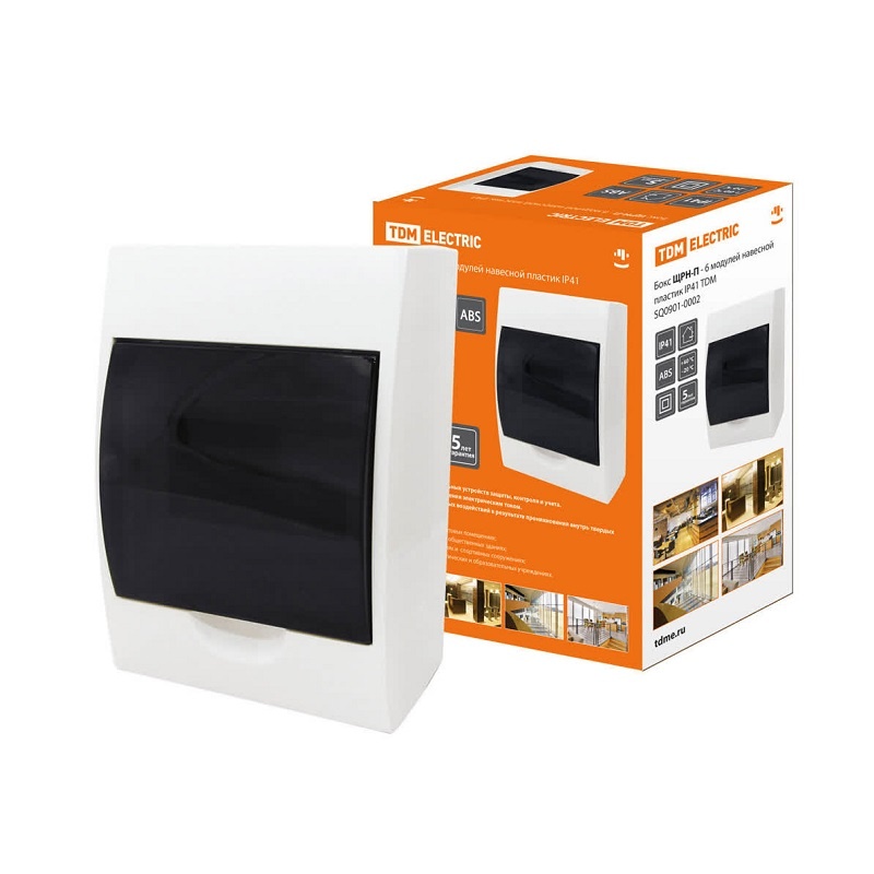 Щит распределительный навесной ЩРН-П-6, IP41, белый