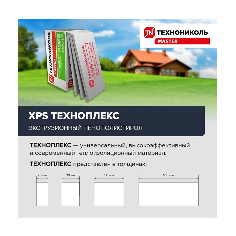 Пенополистирол экструдированный Технониколь Техноплекс 1180х580х50 мм, 8 шт