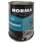 Грунт-эмаль Novocolor НОРМА 3 в 1 матовая красно-коричневая (1 кг)
