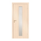 Полотно дверное Olovi, со cтеклом, беленый дуб, б/п, с/ф (L2 900х2000 мм)