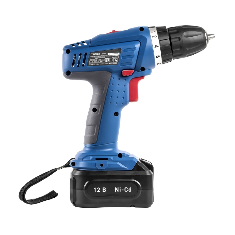 Дрель-шуруповерт Trigger 20001, 2 аккумулятора (1,5Ач), 10 мм, 12V, кейс