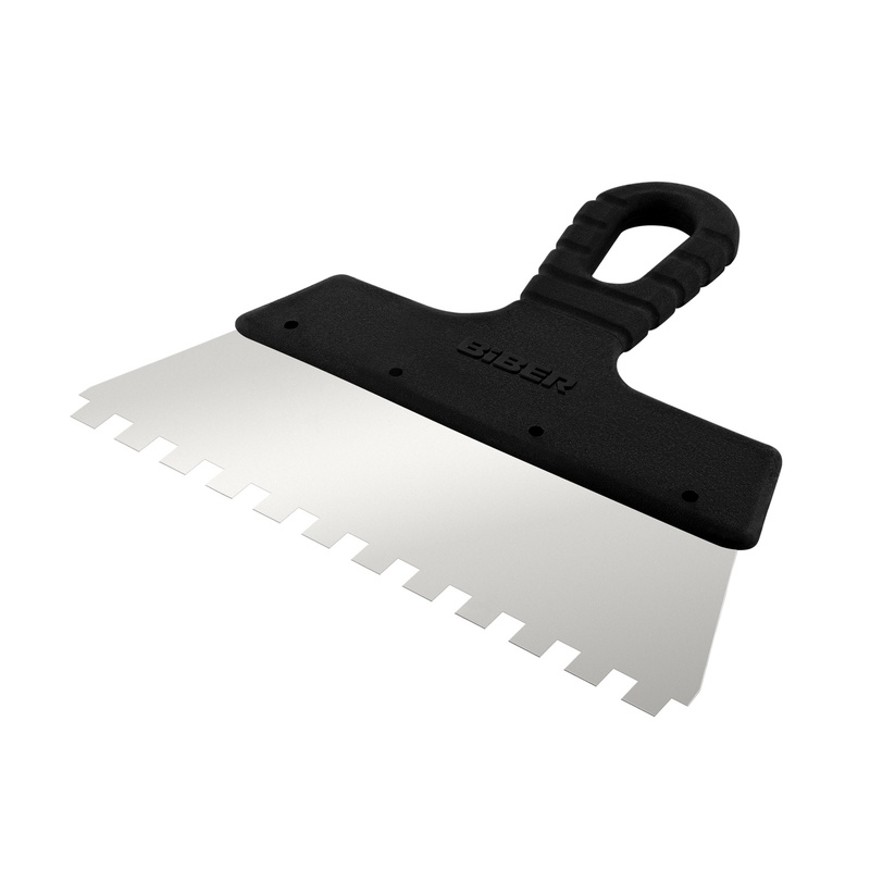 Шпатель фасадный Biber 35214 200 мм зуб 8х8 мм