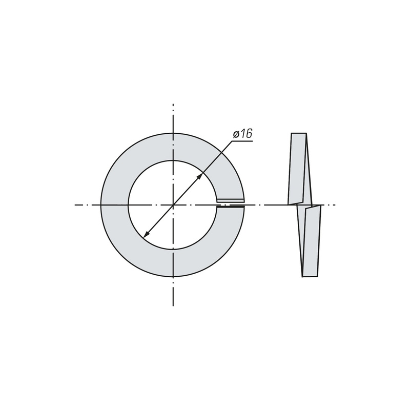 Шайба гроверная SWFS DIN127 М16 (3 шт) пакетик