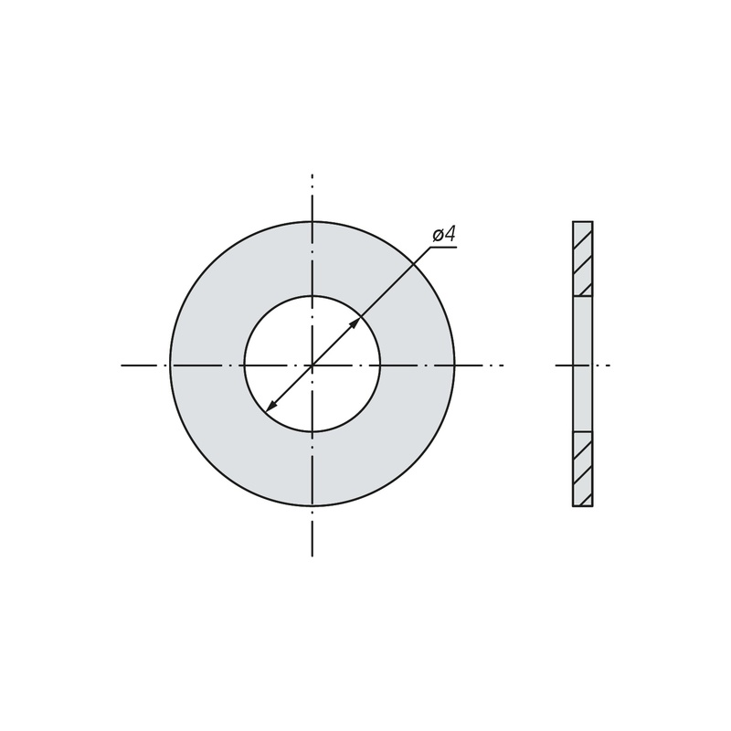 Шайба плоская SWFS DIN125 М4 (1 кг)