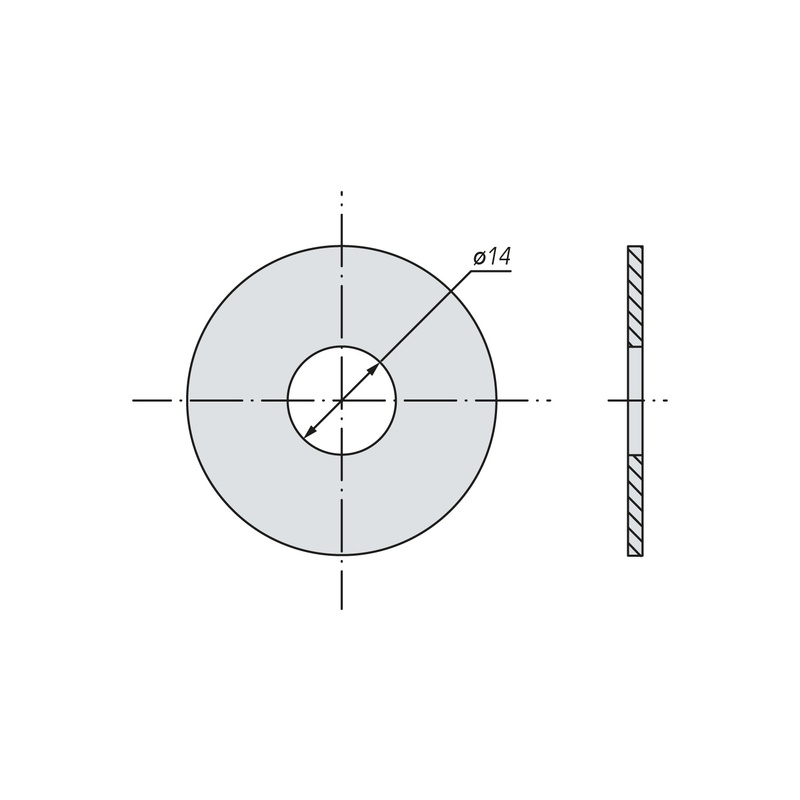 Шайба плоская увеличенная SWFS DIN9021 М14 (25 кг)