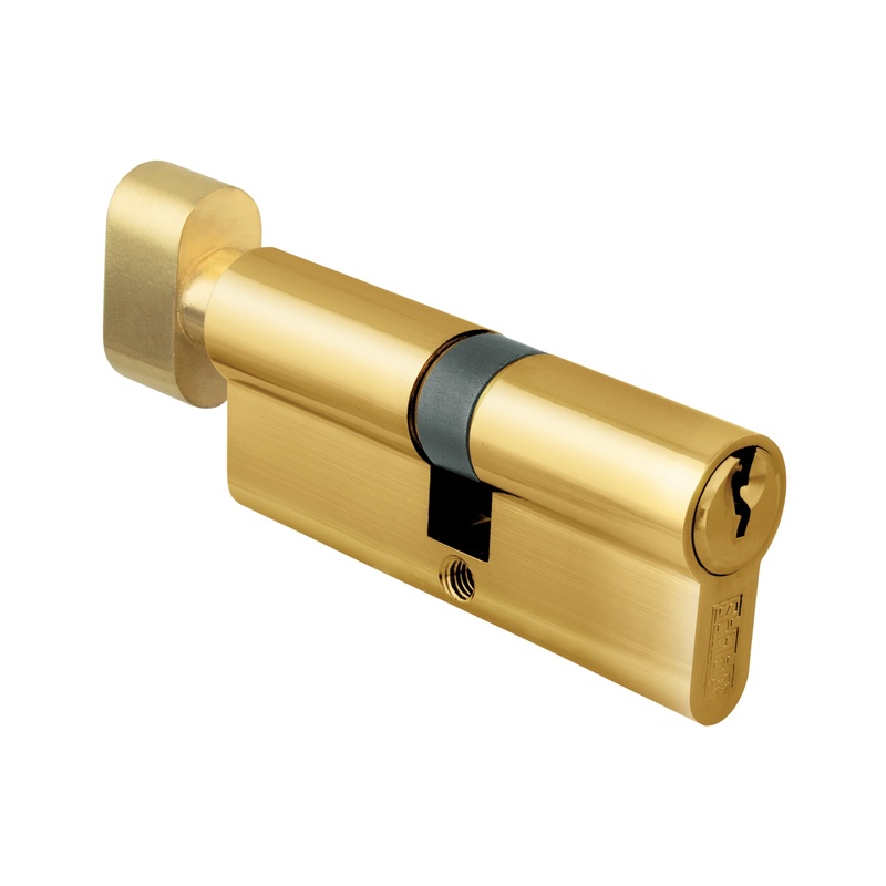 Цилиндр для замка ключ/завертка SCHLOSS 84024 (35/40) золото 75 мм (10/50)