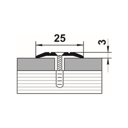 Порог стыкоперекрывающий Лука, золото (0,9 м х 25 мм)