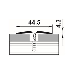 Порог стыкоперекрывающий Лука, золото (1,8 м х 44,5 мм)