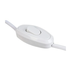 Шнур для бра А1060 с проходным выключателем ШВВП, белый (1,7 м)