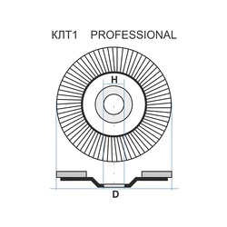 Диск лепестковый по металлу Луга Р100 115х22 мм