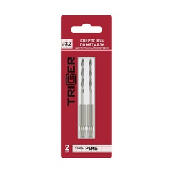 Сверло с шестигр.хв.по металлу Trigger 73432 Р6М5 3,2 мм (уп. 2 шт.)