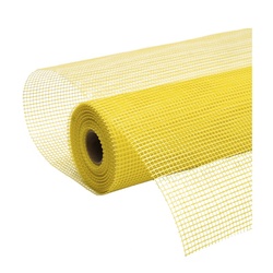 Сетка стеклотканевая для штукатурных работ Decofas Фасад 5x5 (желтая) (1х50м) ± 10% (145гр/м2)