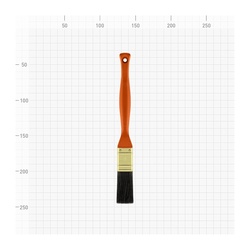 Кисть плоская ВАРЯГ 31221 черная щетина 25 мм