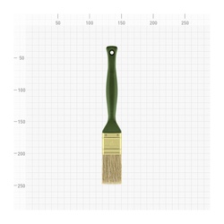 Кисть плоская ВАРЯГ 31232 светлая щетина 35 мм