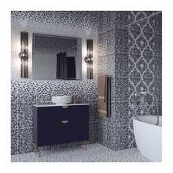 Плитка напольная Керамин Гламур 7П, белая, 400х400х8 мм