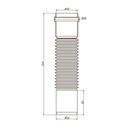 Муфта однораструбная канализационная гибкая Orio d=50 мм СКГ-50