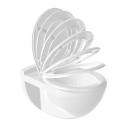 Сиденье для унитаза КП-01М с микролифтом, универсальное, белое