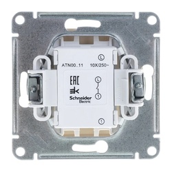 Выключатель с/у Atlasdesign ATN000211, 1 клавиша, б/инд, бежевый