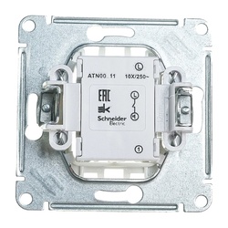 Выключатель с/у Atlasdesign ATN001011, 1 клавиша, б/инд, карбон