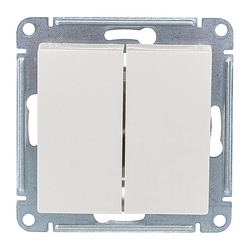 Выключатель с/у Atlasdesign ATN000251, 2 клавиши, б/инд, бежевый