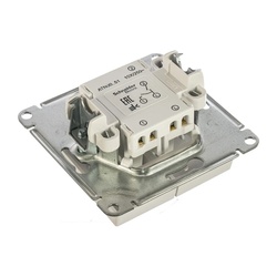 Выключатель с/у Atlasdesign ATN000151, 2 клавиши, б/инд, белый