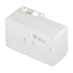 Блок БКВР с/у Atlasdesign Profi ATN544070, 1 клавиша + 1 гнездо с/з, з/ш и крышкой, IP54, белый