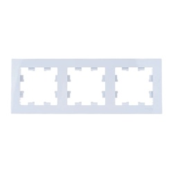 Рамка 3-х постовая Atlasdesign ATN000103, универсальная, белая