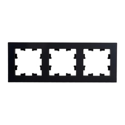 Рамка 3-х постовая AtlasDesign ATN001003, универсальная, карбон