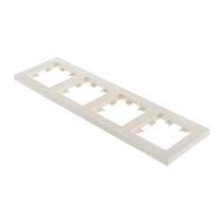 Рамка AtlasDesign ATN000204, 4-х постовая, универсальная, бежевая