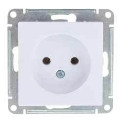 Розетка с/у Atlasdesign ATN000141, 1 гнездо, б/з, белая