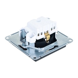 Розетка с/у Atlasdesign ATN001043, 1 гнездо, с/з, карбон