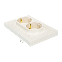 Розетка с/у Atlasdesign ATN000224, 2 гнезда, с/з, бежевая