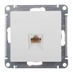 Розетка компьютерная RJ-45 с/у Atlasdesign ATN000183, 1 гнездо, белая