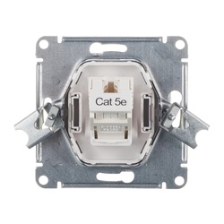 Розетка компьютерная RJ-45 с/у Atlasdesign ATN000183, 1 гнездо, белая