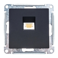 Розетка компьютерная RJ-45 с/у Atlasdesign ATN001083, 1 гнездо, карбон