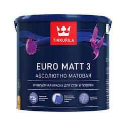 Краска интерьерная Tikkurila/Tikkivala Euro Matt 3 основа А глубоко матовая (9 л)