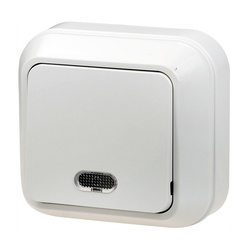 Выключатель о/у Makel 45121, 1 клавиша, с/инд, белый