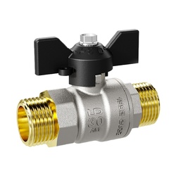 Кран шаровый PN40, 1/2" Н/Н, бабочка