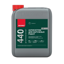 Антисептик концентрат 1:9 Neomid 440 Еco для наружных работ (5 л)