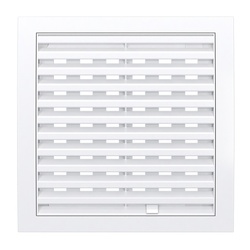 Решетка вентиляционная регулируемая 150х150 мм, 1515РРП, пластик